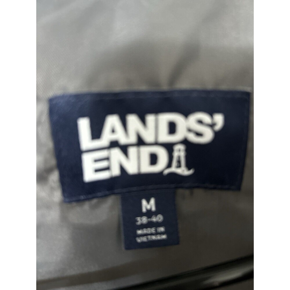 Lands' End Zip Up Puffer Vest Men's Grey Oeko-Tex - Size Medium - Picture 3 of 6